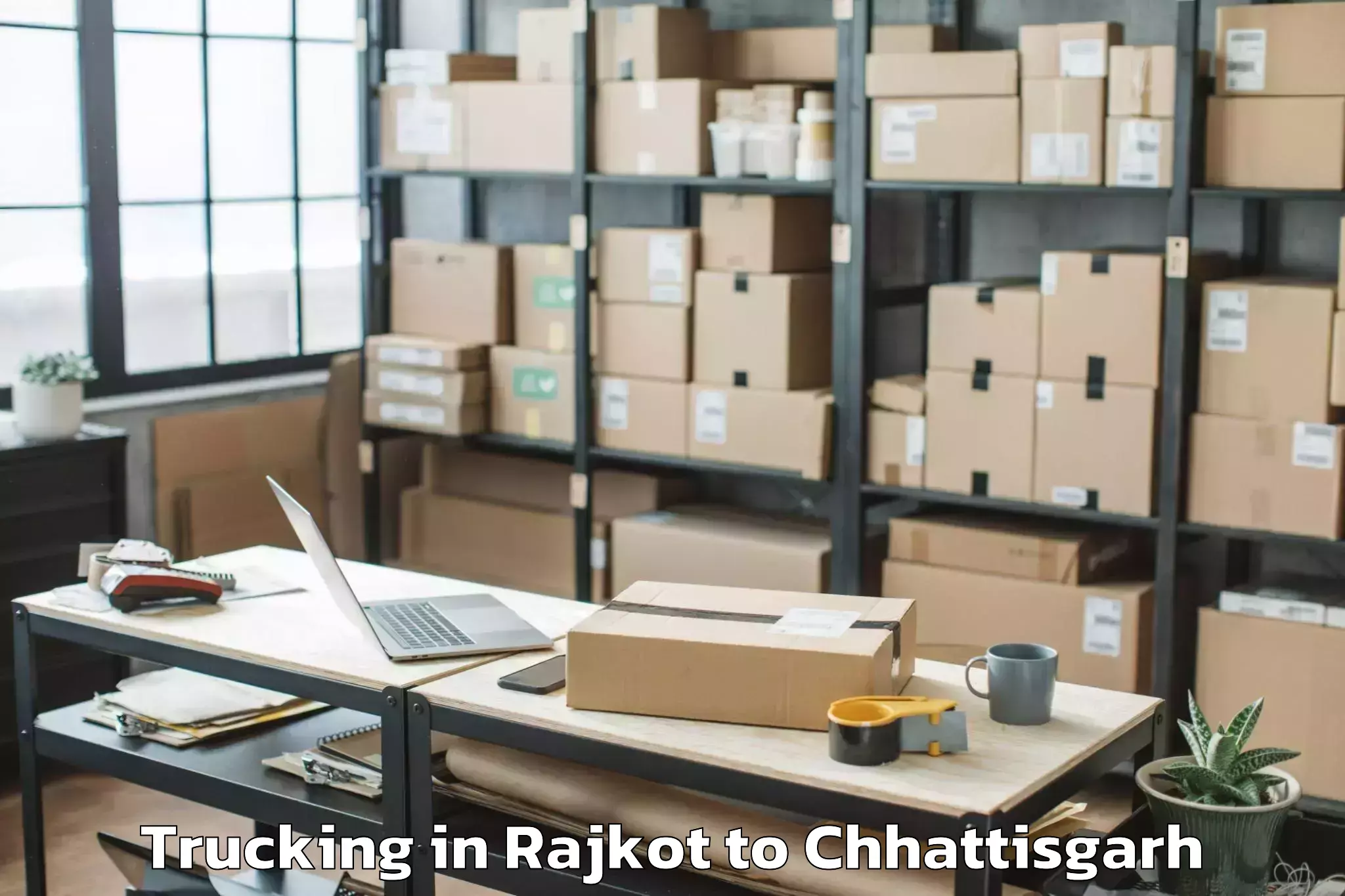 Reliable Rajkot to Pathalgaon Trucking